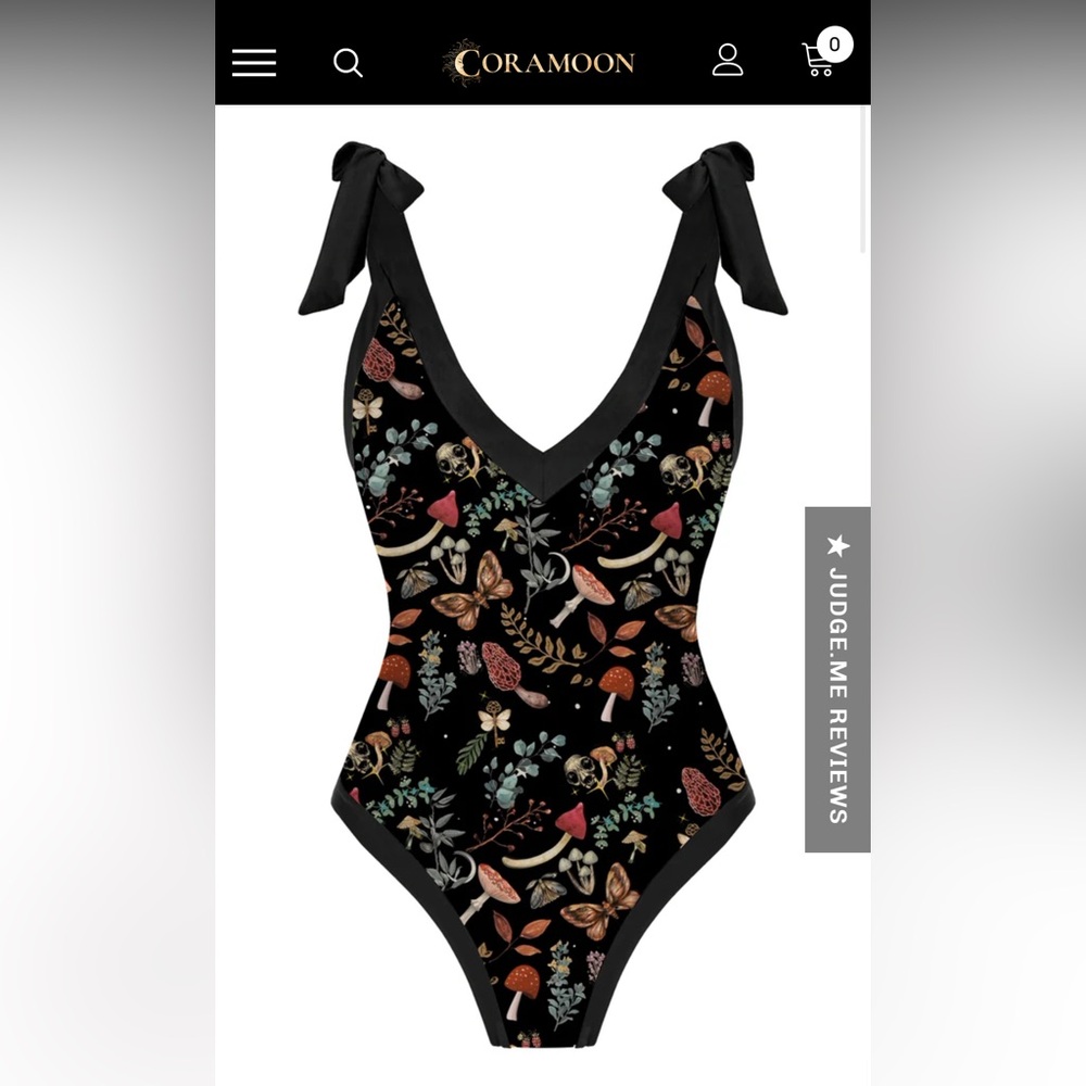 Coramoon Fungis Foest Printed One Piece